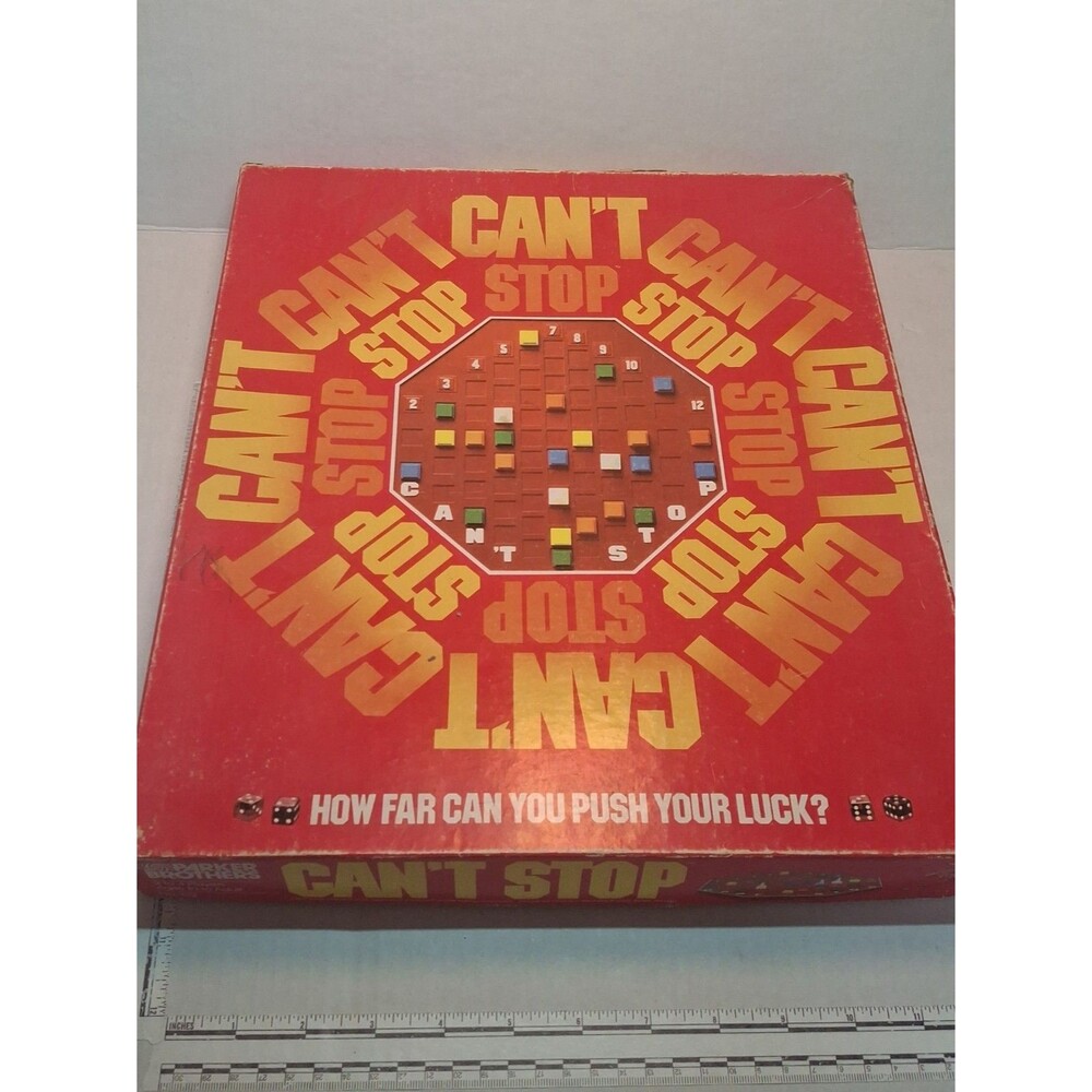 Vintage 1980 Can’t Cant Stop Board Game No 122 Parker Brothers 100% COMPLETE